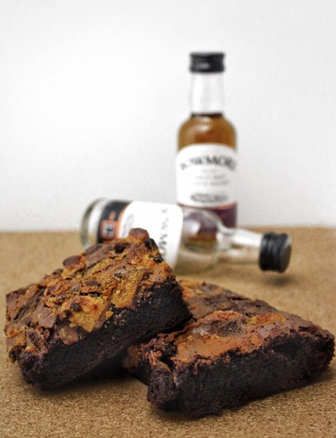 Boozy Toffee Brownies: pure, simple pleasure